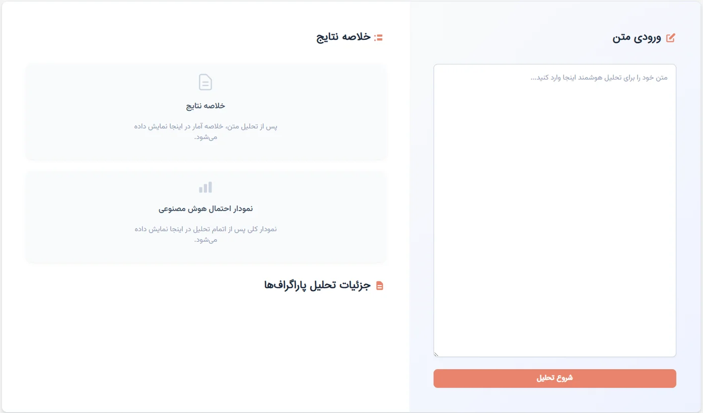 هوش مصنوعی تشخیص متن یک محتوا